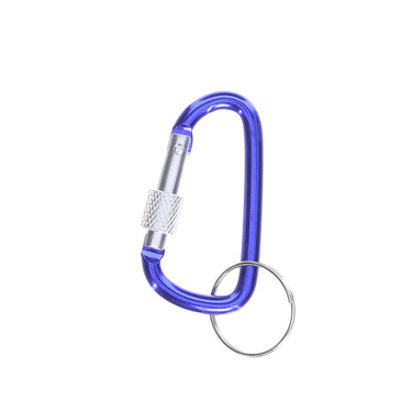 (MR.DIY) Lockable Carabiner D-Shape Aluminium Clip Snap Spring Fast Link Hook Buckle (5.5cm)