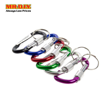(MR.DIY) Lockable Carabiner D-Shape Aluminium Clip Snap Spring Fast Link Hook Buckle (5.5cm)