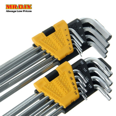 INGCO Hex Key and Torx Key Set (18pcs)