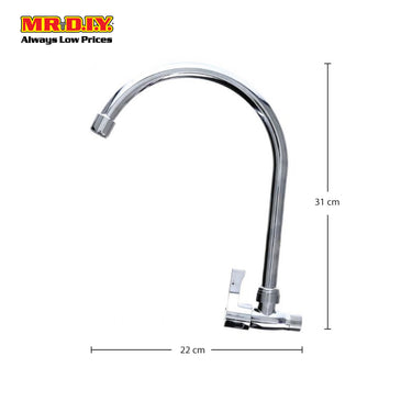 (MR.DIY)  Stainless-Steel Sink Wall Tap (22cm x 2cm)