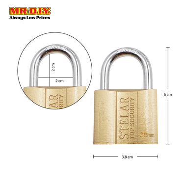 STELAR Brass Padlock (38mm)