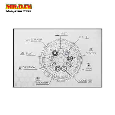 INGCO 9 In 1 Water Function Spray Nozzle