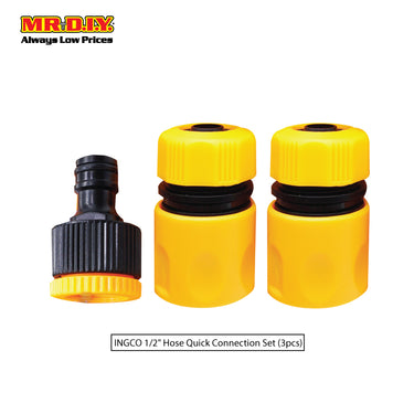 INGCO 1/2" Hose Quick Connection Set (3pcs)
