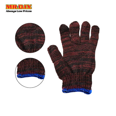 (MR.DIY) Batik Knitted Cotton Safety Hand Gloves 850g (12 pairs)