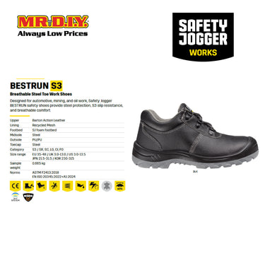 [PRE-ORDER] SAFETY JOGGER Bestrun S3 Safety Shoes