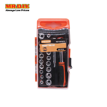 (MR.DIY) AGASS Heavy Duty Socket Wrench Set (20pcs)
