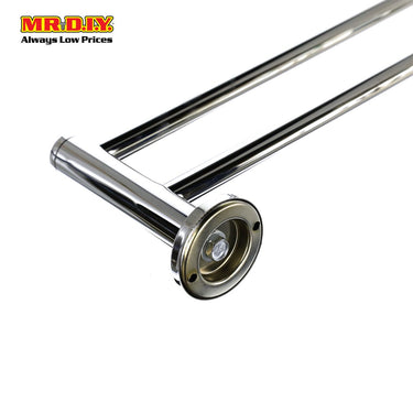 (MR.DIY) Bathroom Double Pole Stainless Steel Towel Rack (80cm)