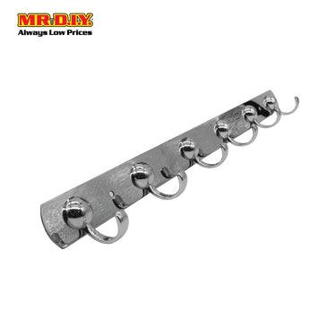 (MR.DIY) Stainless Steel Cloth Towel 5 Hooks Hanger
