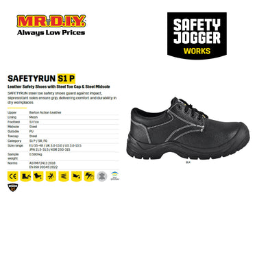 [PRE-ORDER] SAFETY JOGGER SAFETYRUN S1 P Safety Shoes