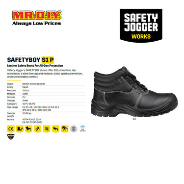 [PRE-ORDER] SAFETY JOGGER SAFETYBOY S1 P Safety Shoes
