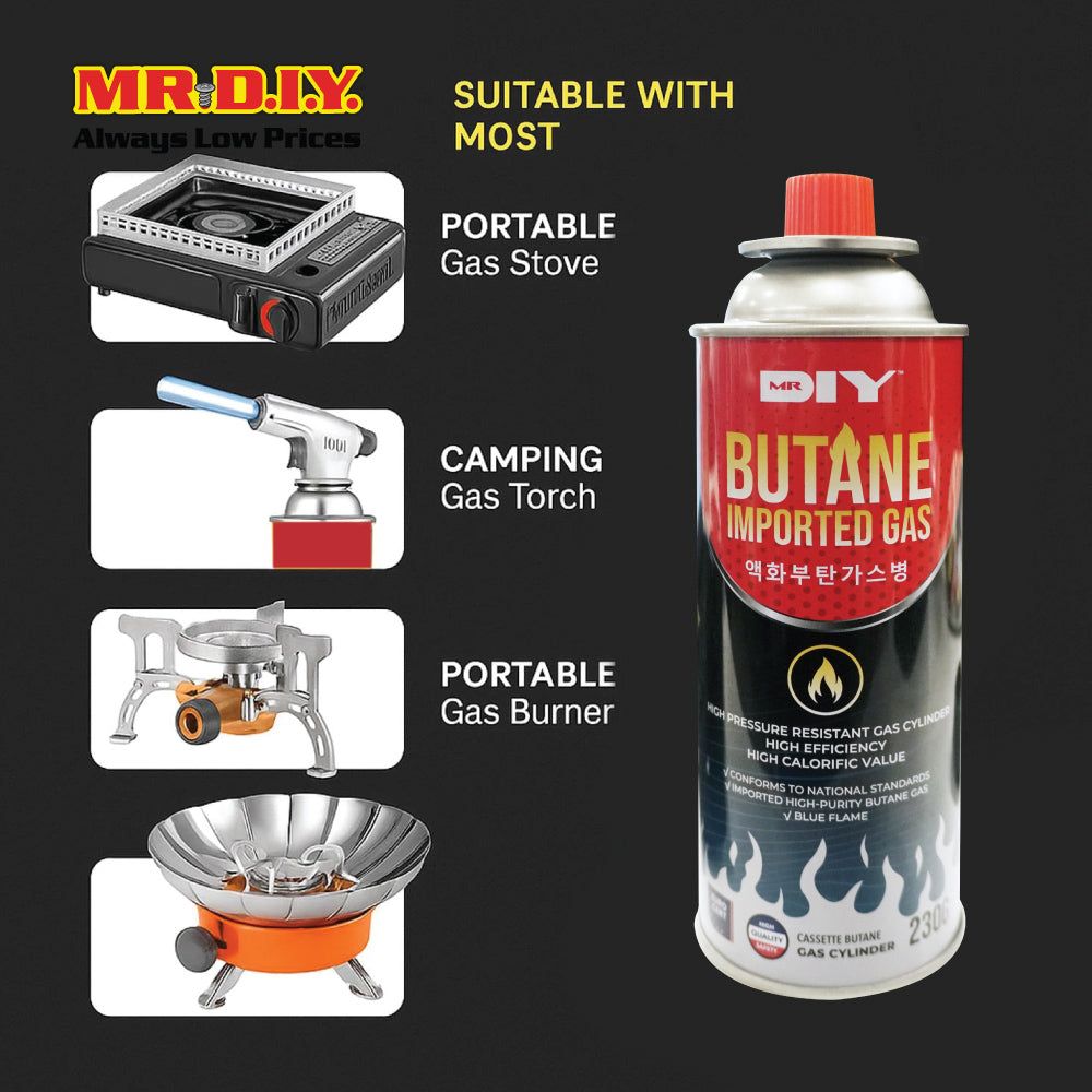 (MR.DIY) Butane Imported Gas Cartridge (230g) – MR. D.I.Y. ECOMMERCE (M ...