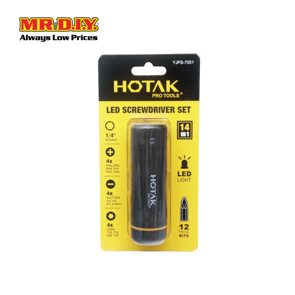 HOTAK LED Light Set Screwdriver (14pcs) – MR. D.I.Y. ECOMMERCE (M) SDN BHD
