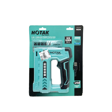 HOTAK Cordless Rechargeable USB Staple Gun 5 in 1 YJSG-501 (2000mAh)