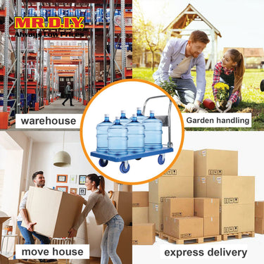 (MR.DIY) Multi-Use Foldable PVC Hand Truck Trolley (150kg)