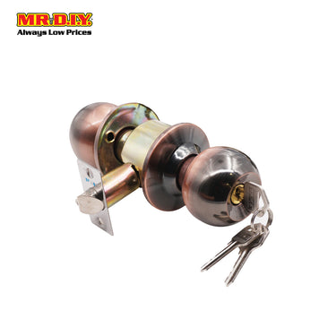 FIGHTER 3631SS Brown Stainless Steel Entrance Knob Door Lock Set (60mm)