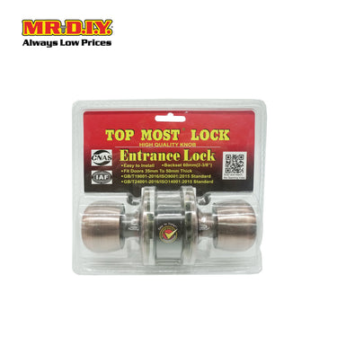 FIGHTER 3631SS/SP Brown Cylinder Stainless Steel Entrance Door Lock Set (60mm)