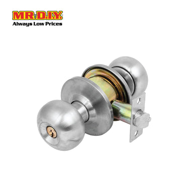 FIGHTER 6121SS Silver Cylinderical Stainless Steel Entrance Door Lock Set (60mm)