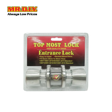 FIGHTER 6111SS Silver Cylinder Stainless Steel Entrance Door Lock Set (60mm)