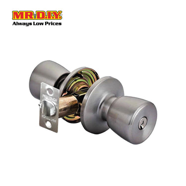 FIGHTER 3981 SS/SP Silver Cylinder Stainless Steel Entrance Knob Door Lock Set (60mm)