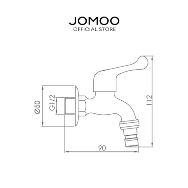 JOMOO Wall Mounted Water Basin Faucet 7203-238/1C1-I011