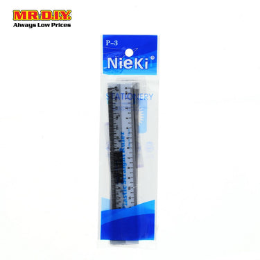 NIEKI Transparent Plastic Ruler 15cm (6pcs)