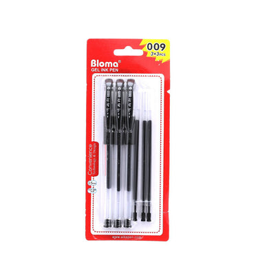 (MR.DIY) Bloma Black Gel Ink Pen 0.5mm (3+3 pcs)