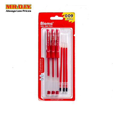 (MR.DIY) Bloma Black Gel Ink Pen 0.5mm (3+3 pcs)