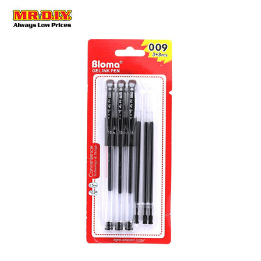 (MR.DIY) Bloma Black Gel Ink Pen 0.5mm (3+3 pcs)
