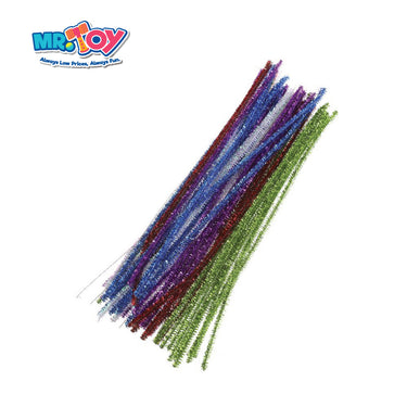 Glitter Chenille Stems 30cm (50 pcs)