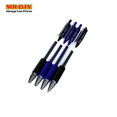 (MR.DIY) Nieki Black and Blue Gel Pen 31220 0.5mm (4pcs)