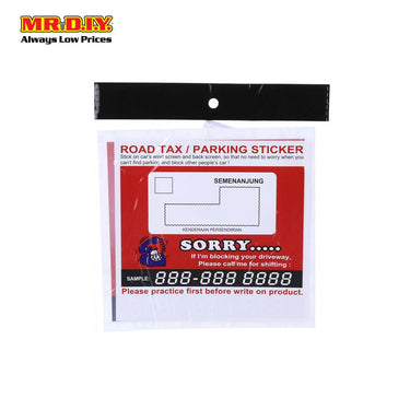 (MR.DIY) Multi-Function Road Tax Sticker (1pc)