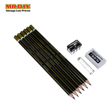 (MR.DIY) NIEKI 9 In 1 Exam Grade Stationary Set