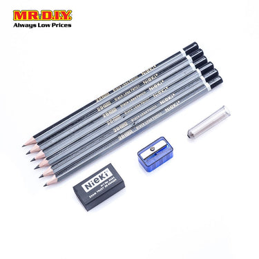 (MR.DIY) NIEKI 2B Exam Grade Pencil Set (6pcs)