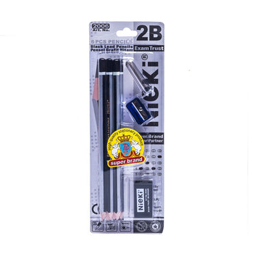 (MR.DIY) NIEKI 2B Exam Grade Pencil Set (6pcs)
