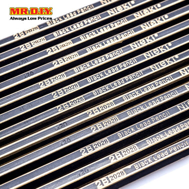 (MR.DIY) NIEKI 2B Exam Grade Graphite Pencils Set (12pcs)