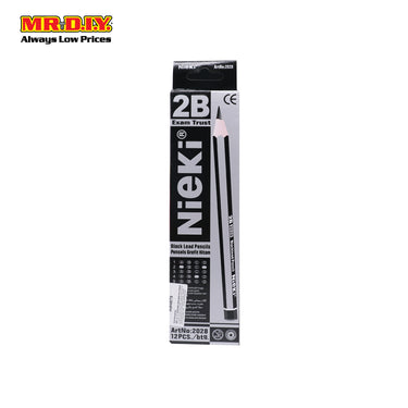 (MR.DIY) NIEKI 2B Exam Grade Pencil Set (12pcs)