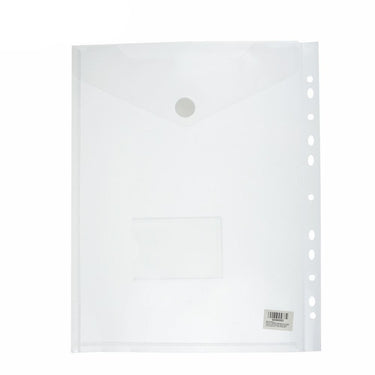 (MR.DIY) Translucent Snap Button Ring File A4 Document Folder