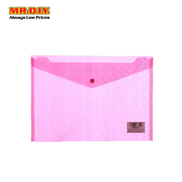 (MR.DIY) Checkered Snap Button Document Folder  (1pc)