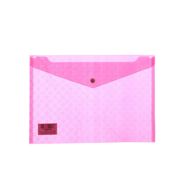 (MR.DIY) Checkered Snap Button Document Folder  (1pc)