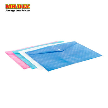 (MR.DIY) Checkered Snap Button Document Folder  (1pc)