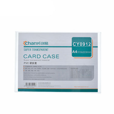 CHANYI Transparent Plastic A4 Card Case (31cm x 22.3cm)