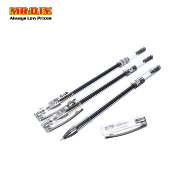 (MR.DIY) Nieki Gel Ink Pen Black (3pcs)