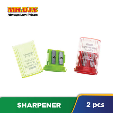 (MR.DIY) DAMAISEE Double Hole Manual Pencil Sharpener (2pcs)