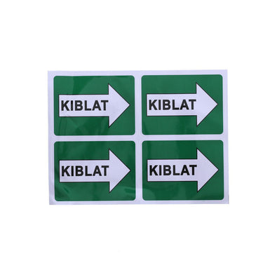 Signboard KIBLAT Sticker 4 Pcs 18*24CM