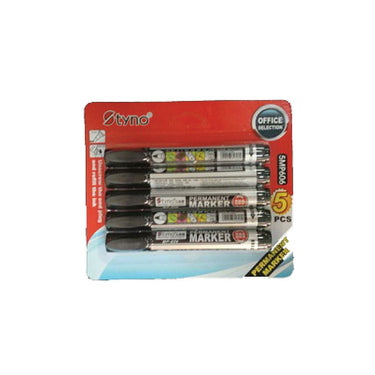(MR.DIY) Tyno Permanent Marker Black (5pcs)