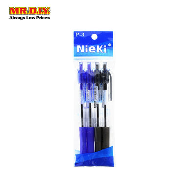(MR.DIY) Neiki Ball Pen 0.7mm 2 Color (4 pcs)