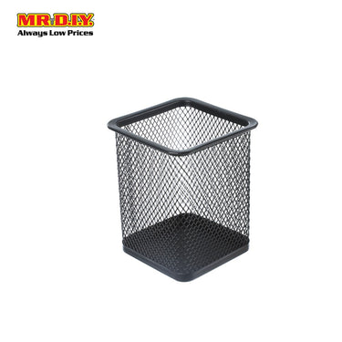 (MR.DIY) Square Metal Stationary Pencil Holder (9cm x 9cm x 11cm)