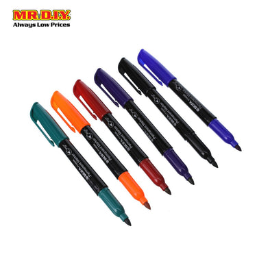(MR.DIY) Beifa Permanent Marker (6Pcs)