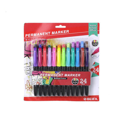 (MR.DIY) Beifa Permanent Marker (24 pcs)
