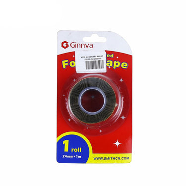 GINNVA Double Sided Foam Tape Black (2.4cm x 1m)